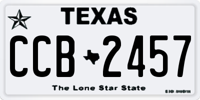 TX license plate CCB2457