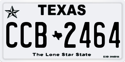 TX license plate CCB2464