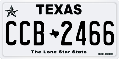 TX license plate CCB2466