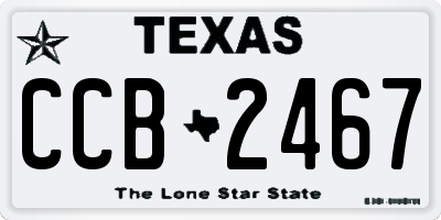 TX license plate CCB2467