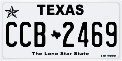 TX license plate CCB2469