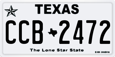 TX license plate CCB2472