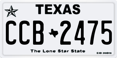 TX license plate CCB2475