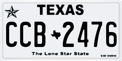 TX license plate CCB2476