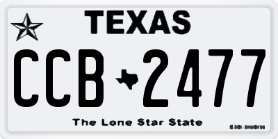TX license plate CCB2477