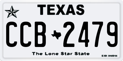 TX license plate CCB2479