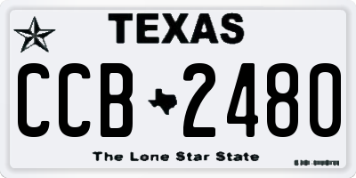 TX license plate CCB2480