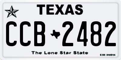 TX license plate CCB2482