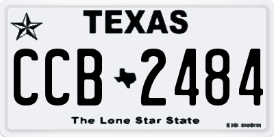 TX license plate CCB2484