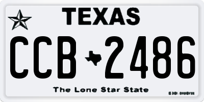 TX license plate CCB2486