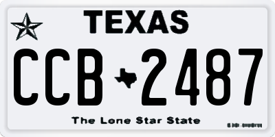 TX license plate CCB2487