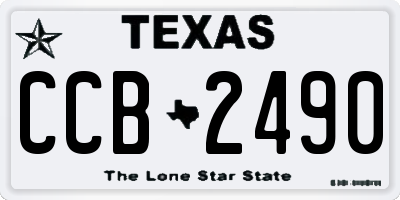 TX license plate CCB2490