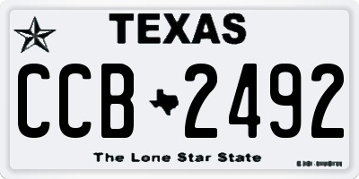 TX license plate CCB2492
