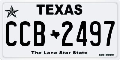 TX license plate CCB2497