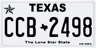 TX license plate CCB2498