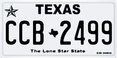 TX license plate CCB2499