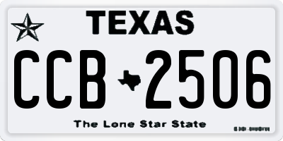 TX license plate CCB2506