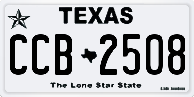 TX license plate CCB2508