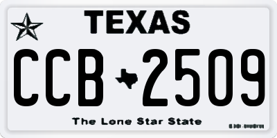TX license plate CCB2509