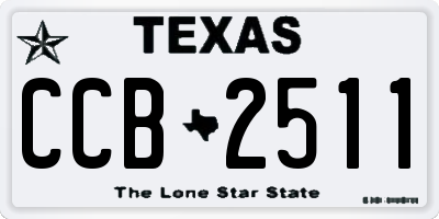 TX license plate CCB2511