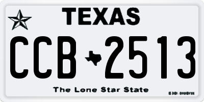 TX license plate CCB2513