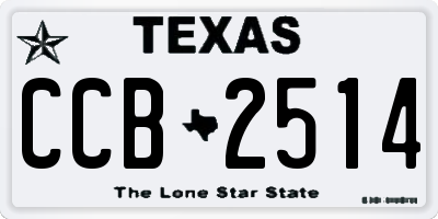 TX license plate CCB2514
