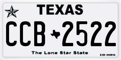 TX license plate CCB2522