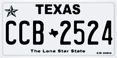 TX license plate CCB2524