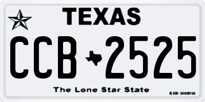 TX license plate CCB2525