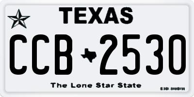 TX license plate CCB2530