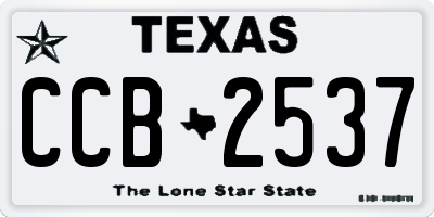 TX license plate CCB2537