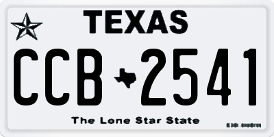 TX license plate CCB2541