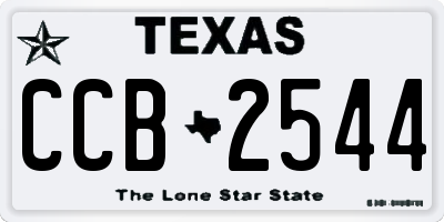 TX license plate CCB2544