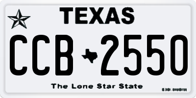 TX license plate CCB2550