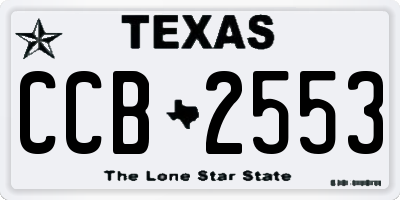 TX license plate CCB2553