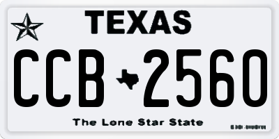 TX license plate CCB2560