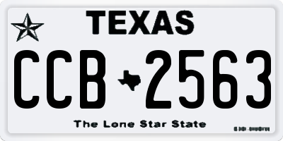 TX license plate CCB2563