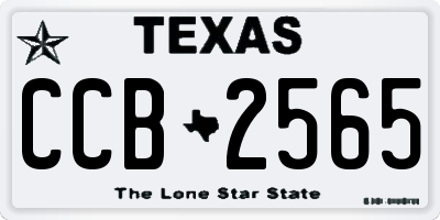 TX license plate CCB2565