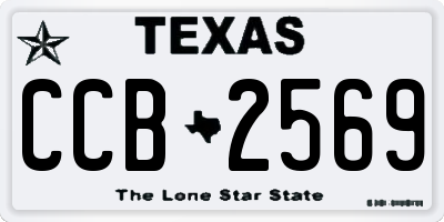 TX license plate CCB2569