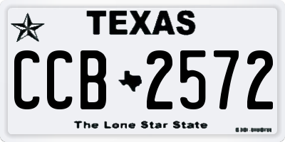 TX license plate CCB2572