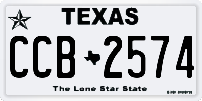 TX license plate CCB2574
