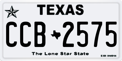 TX license plate CCB2575