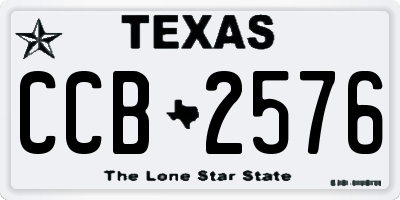 TX license plate CCB2576