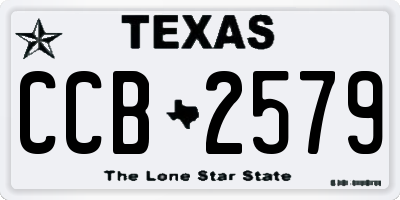 TX license plate CCB2579