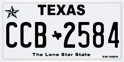 TX license plate CCB2584