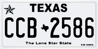 TX license plate CCB2586