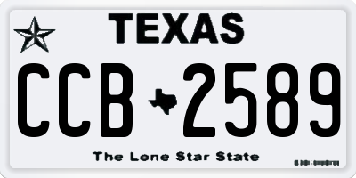 TX license plate CCB2589