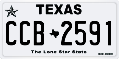 TX license plate CCB2591