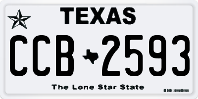 TX license plate CCB2593