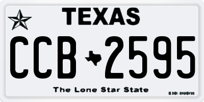 TX license plate CCB2595